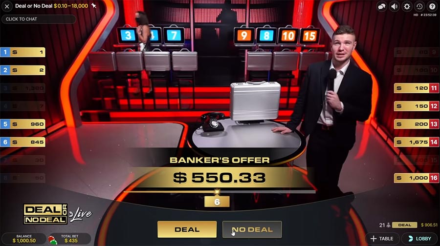 Deal or No Deal Live Bankers offer